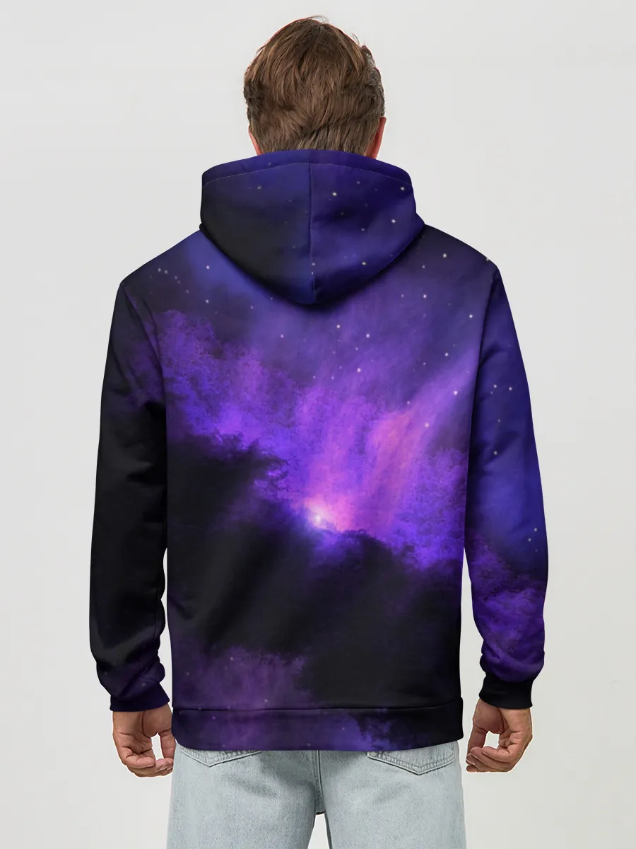 Худи мужской база хлопок / Пикачу прыжок в молниях