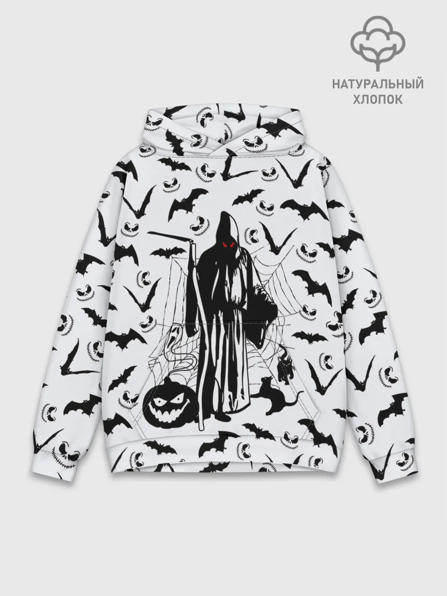 Худи мужской база хлопок / Хэллоуин, Grim Reaper
