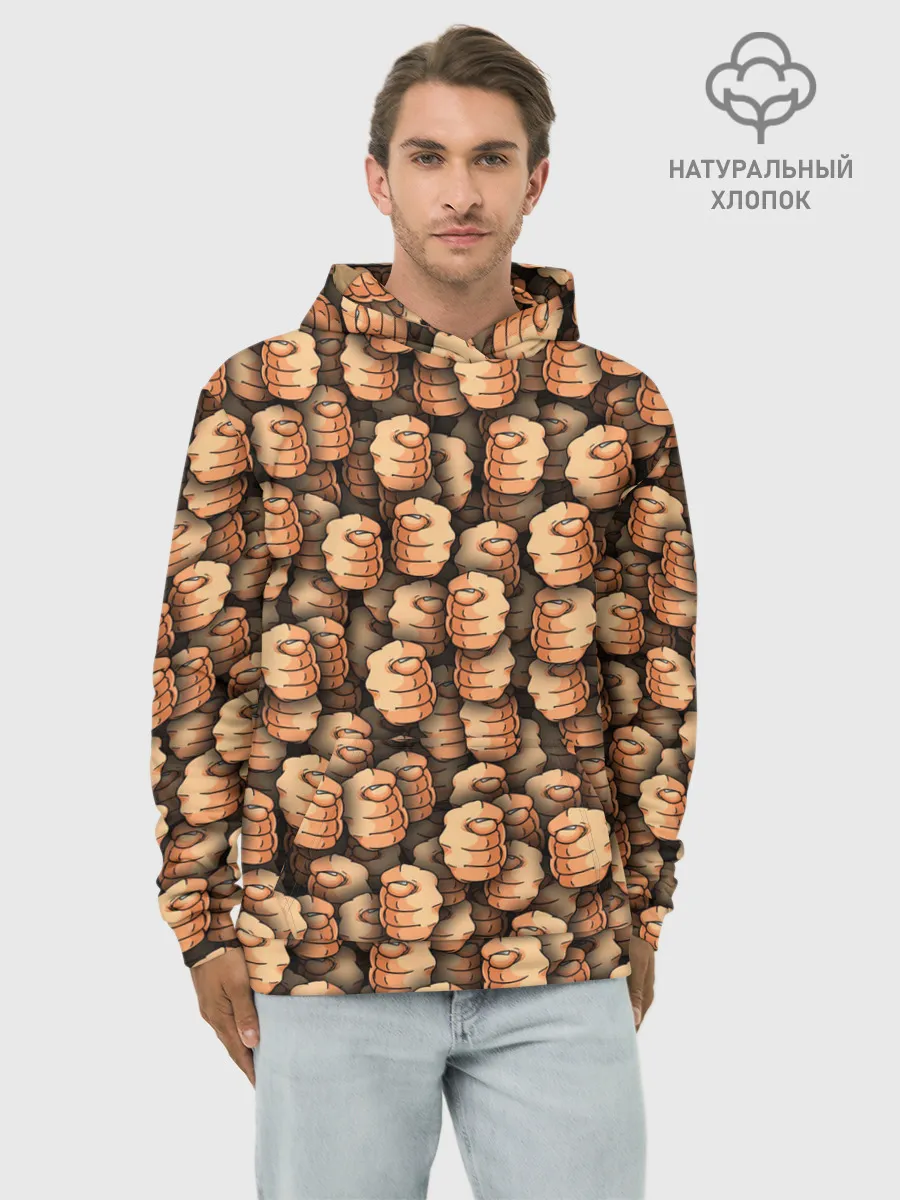 Худи мужской база хлопок / Фиг вам