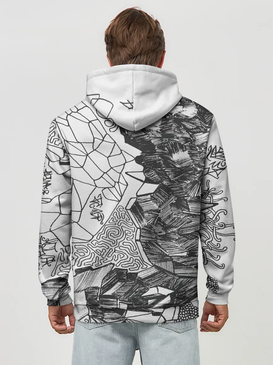 Худи мужской база хлопок / Структурная мозайка