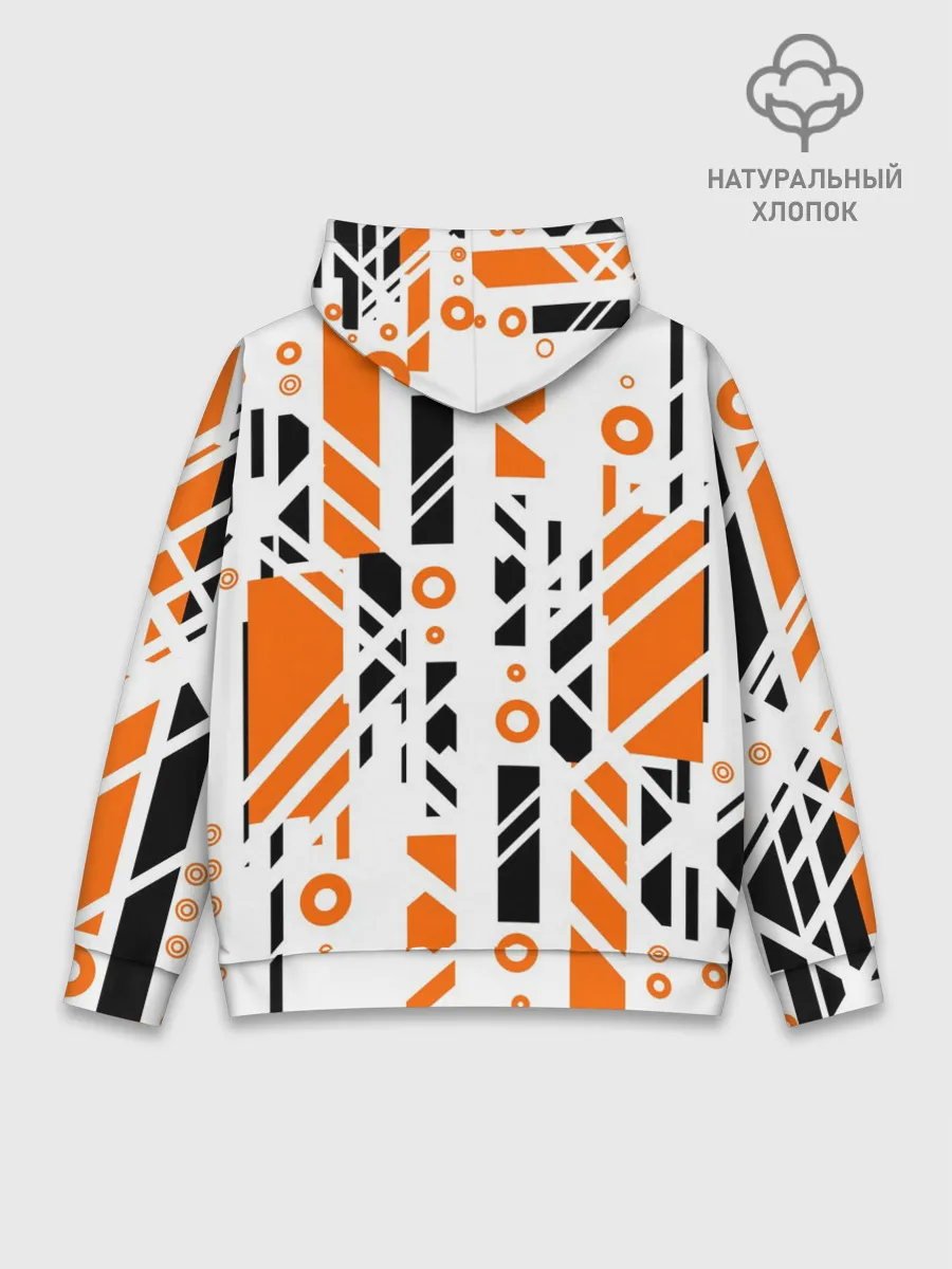 Худи мужской база хлопок / абстракция маршрут