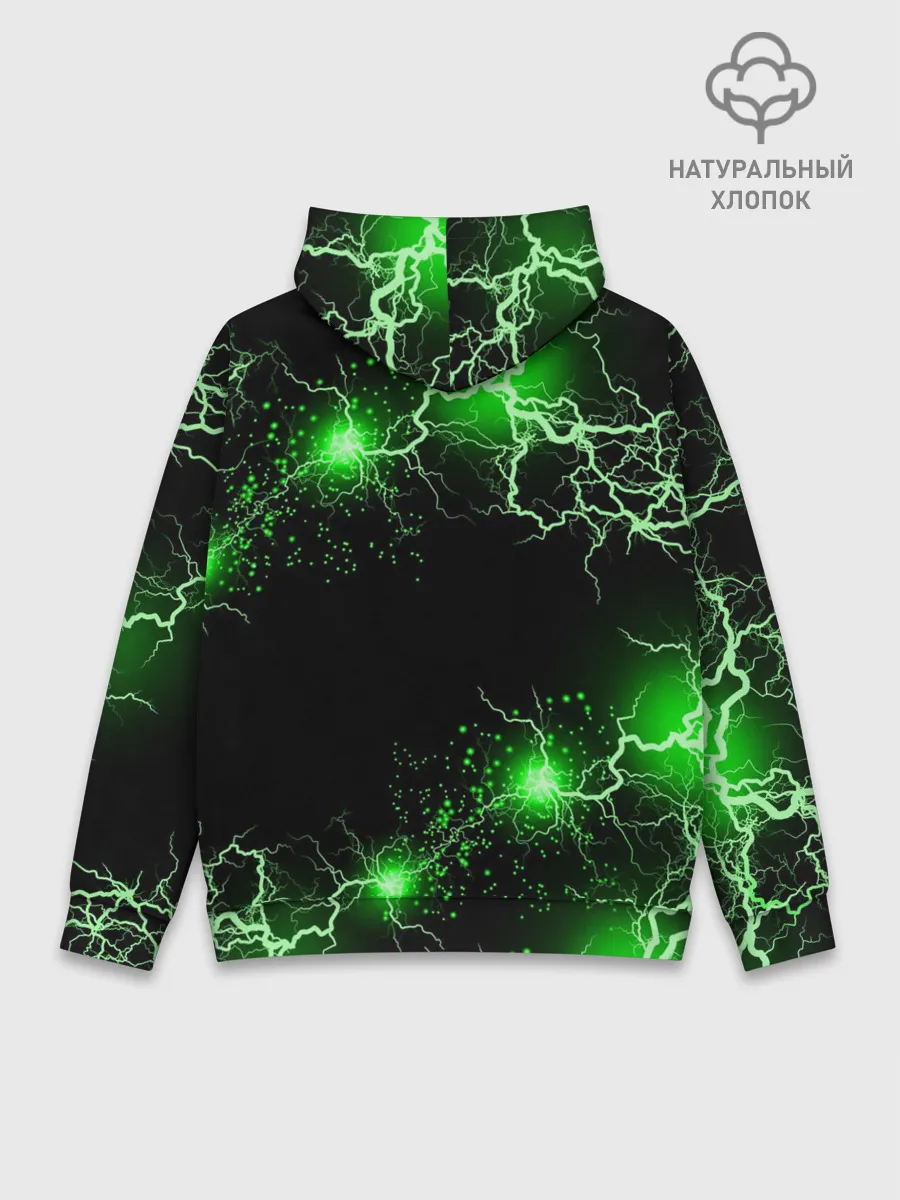 Худи мужской база хлопок / S.T.A.L.K.E.R. NEON МОЛНИЯ