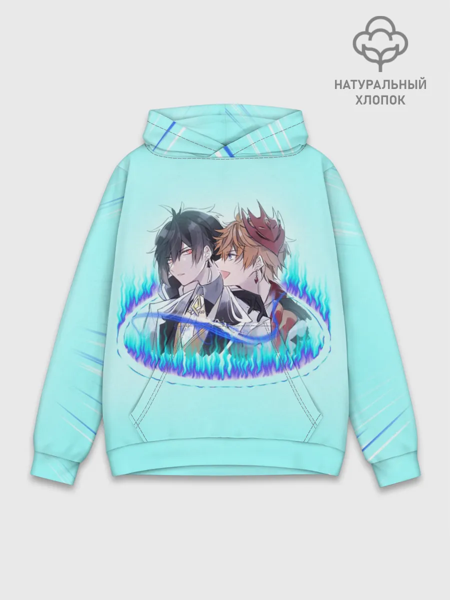 Худи мужской база хлопок / ГЕНШИН ИМПАКТ ТАРТАЛЬЯ ЧИЛИ