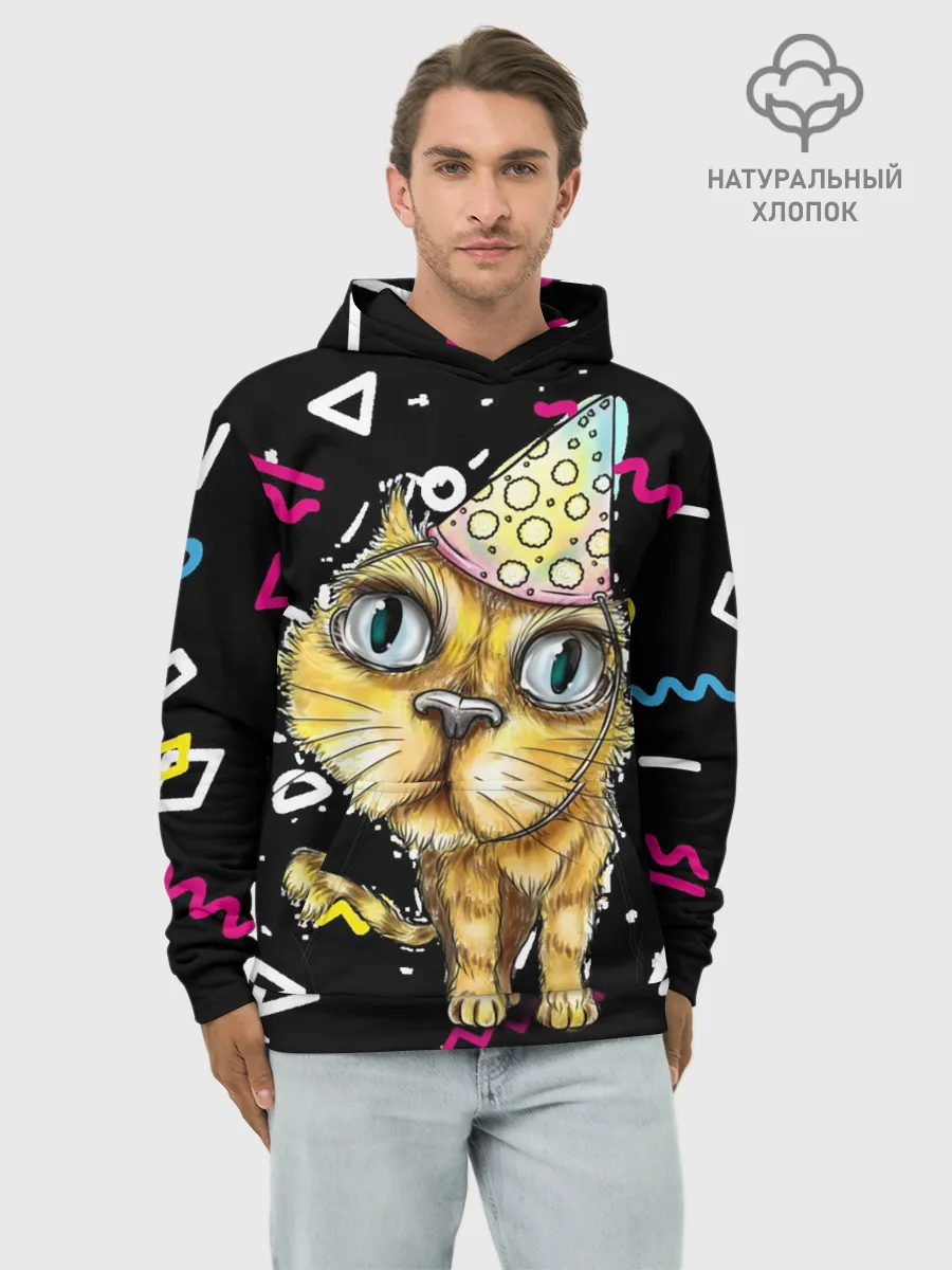 Худи мужской база хлопок / Котик