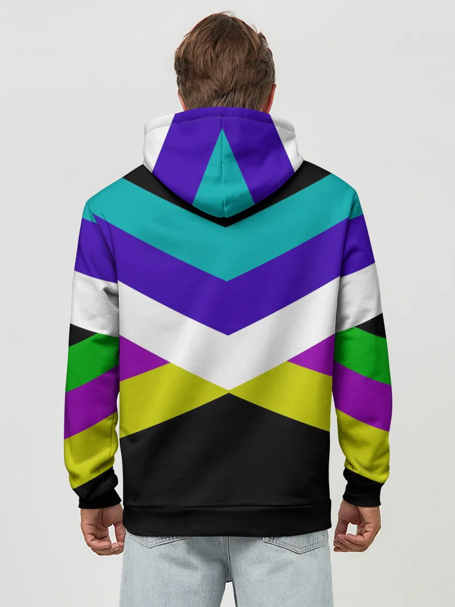 Худи мужской база хлопок / Полосы