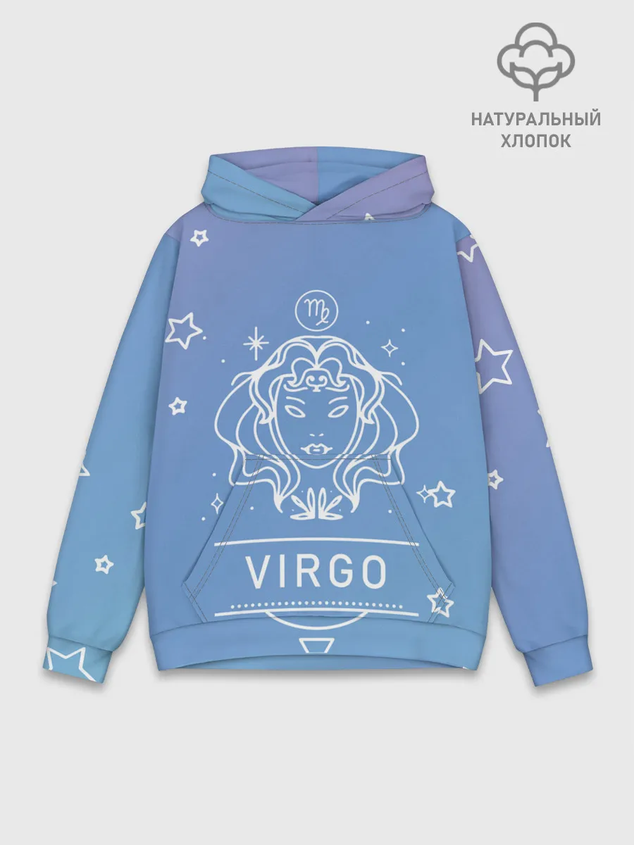Худи мужской база хлопок / Знак Дева