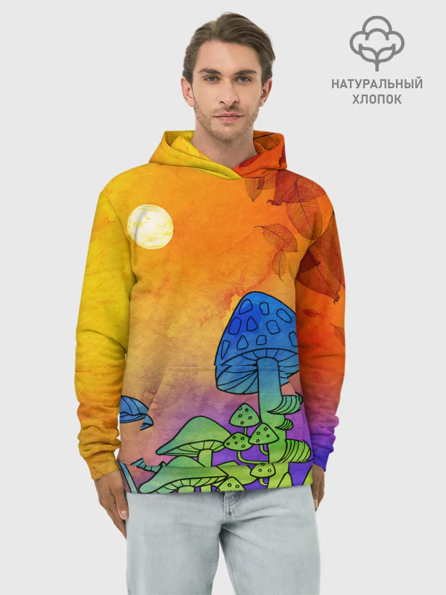 Худи мужской база хлопок / Заколдованный лес