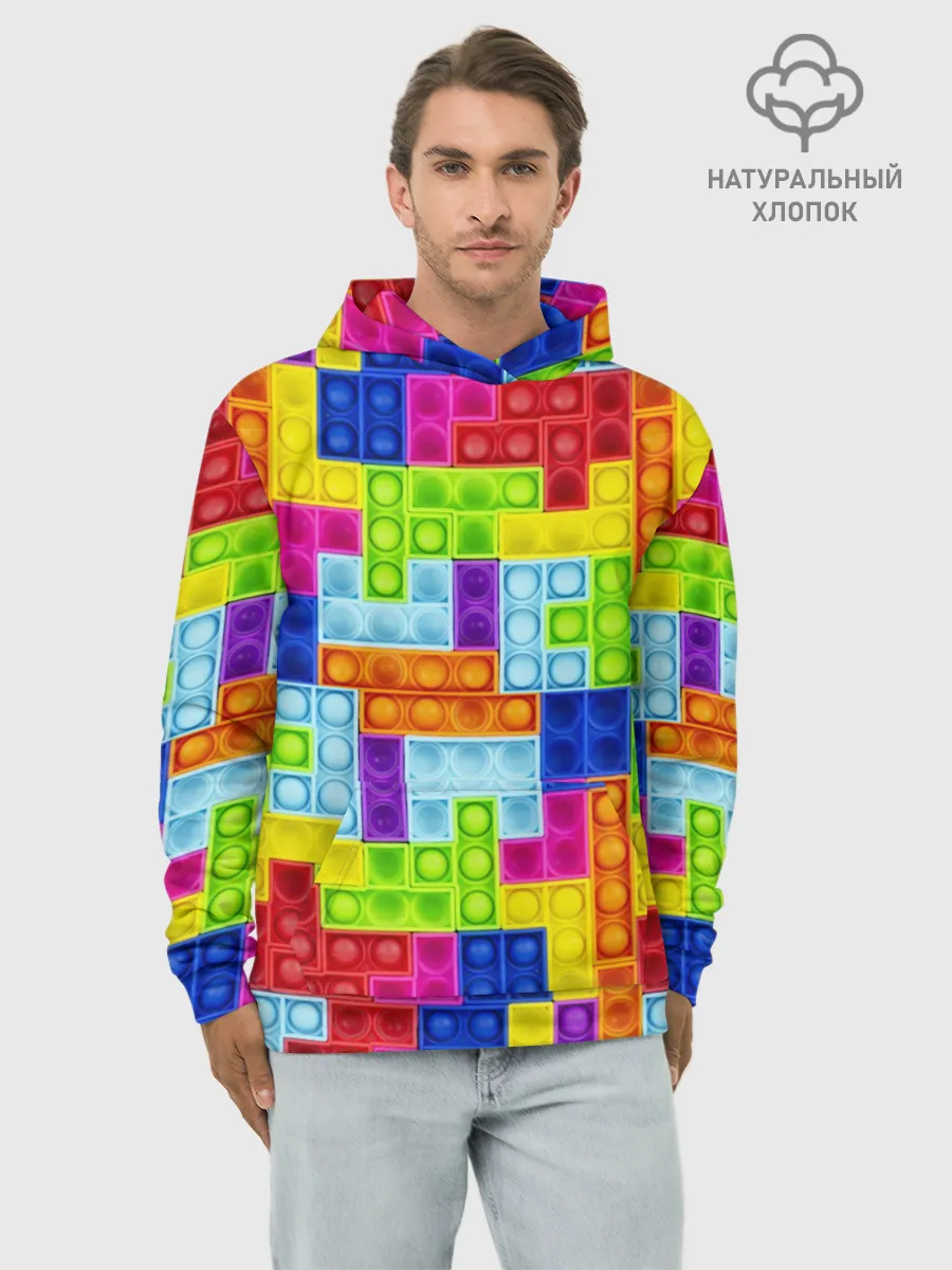 Худи мужской база хлопок / POP IT | ПОП ИТ ПАЗЛ
