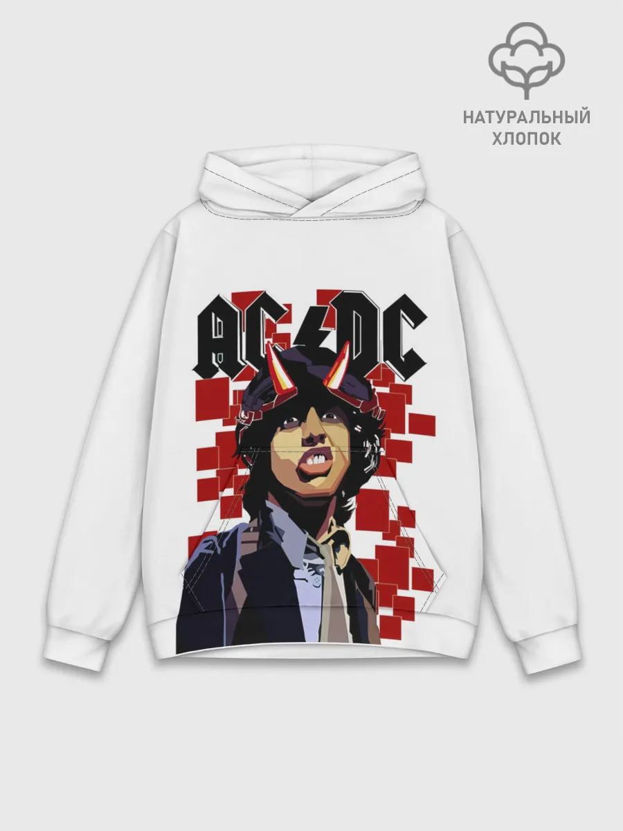 Худи мужской база хлопок / AC/DC Ангус Янг