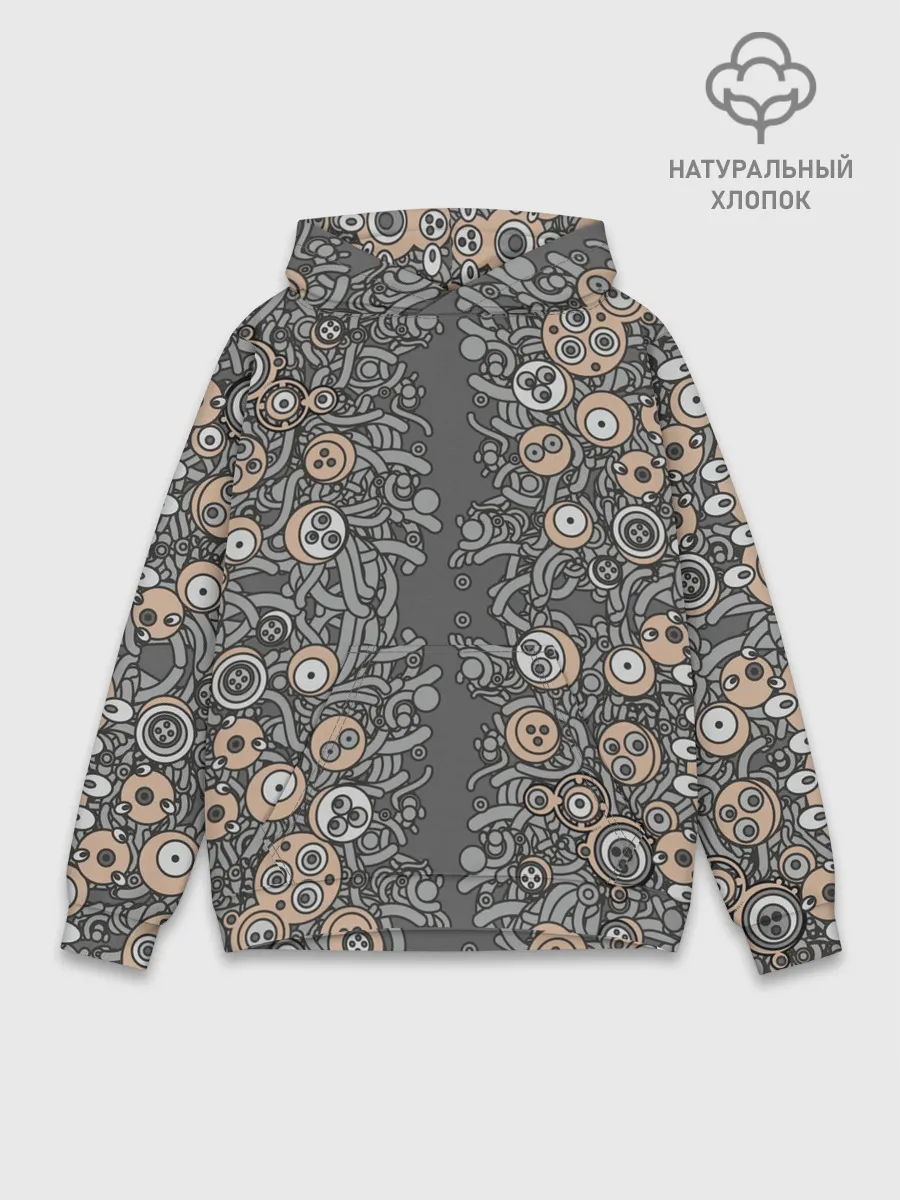 Худи мужской база хлопок / психоделика киберпанк