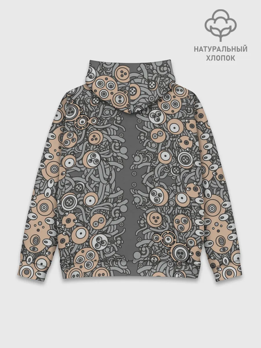 Худи мужской база хлопок / психоделика киберпанк