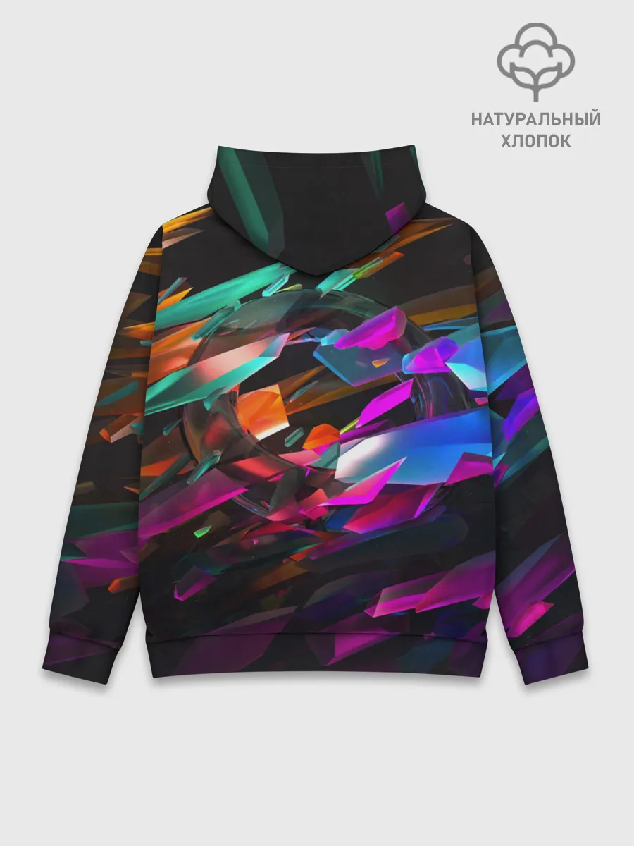 Худи мужской база хлопок / Стеклянный лед