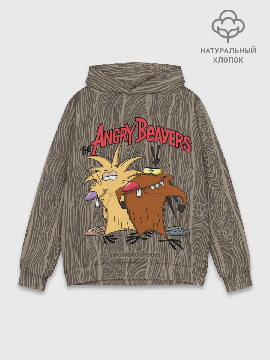 Худи мужской база хлопок / Крутые Бобры