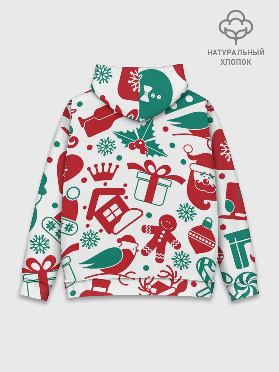 Худи мужской база хлопок / Merry Christmas3D