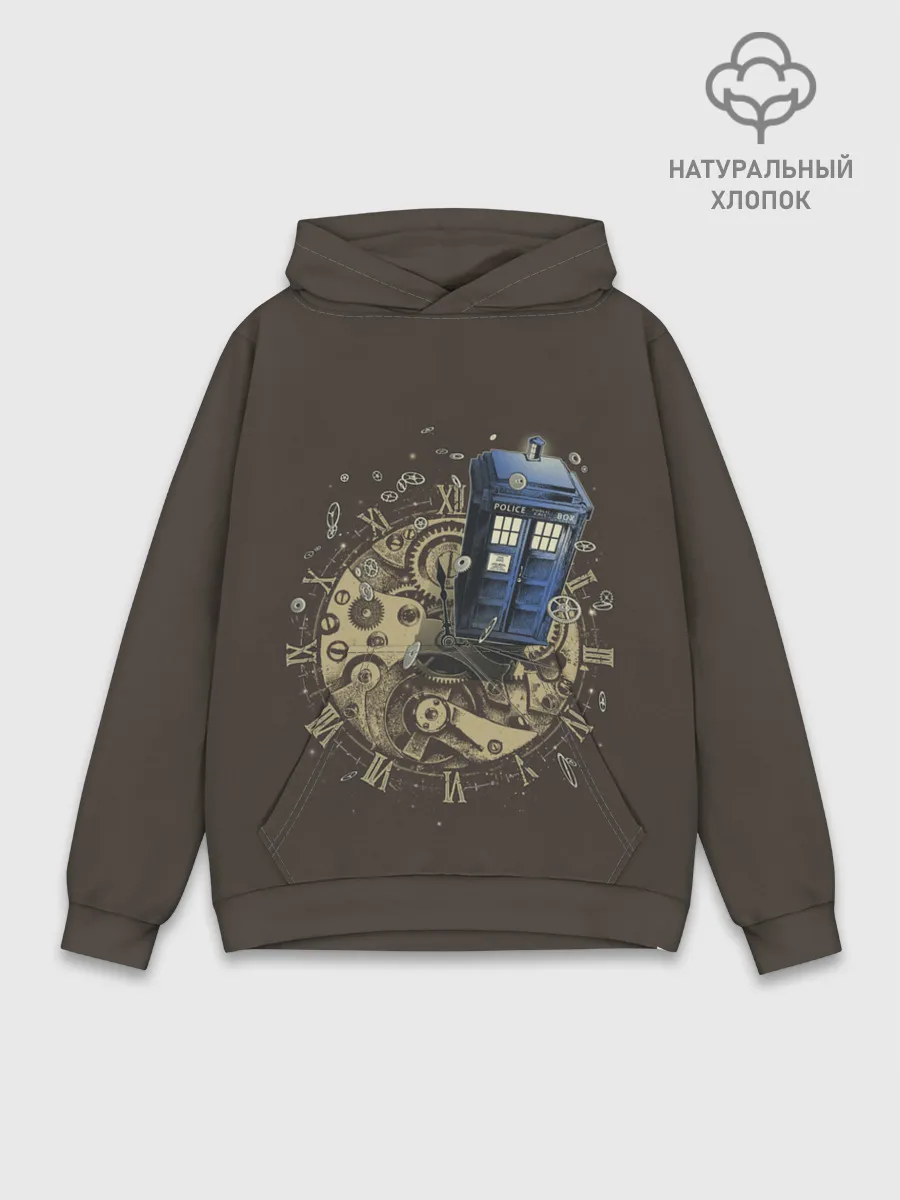 Худи мужской база хлопок / Tie to Tardis