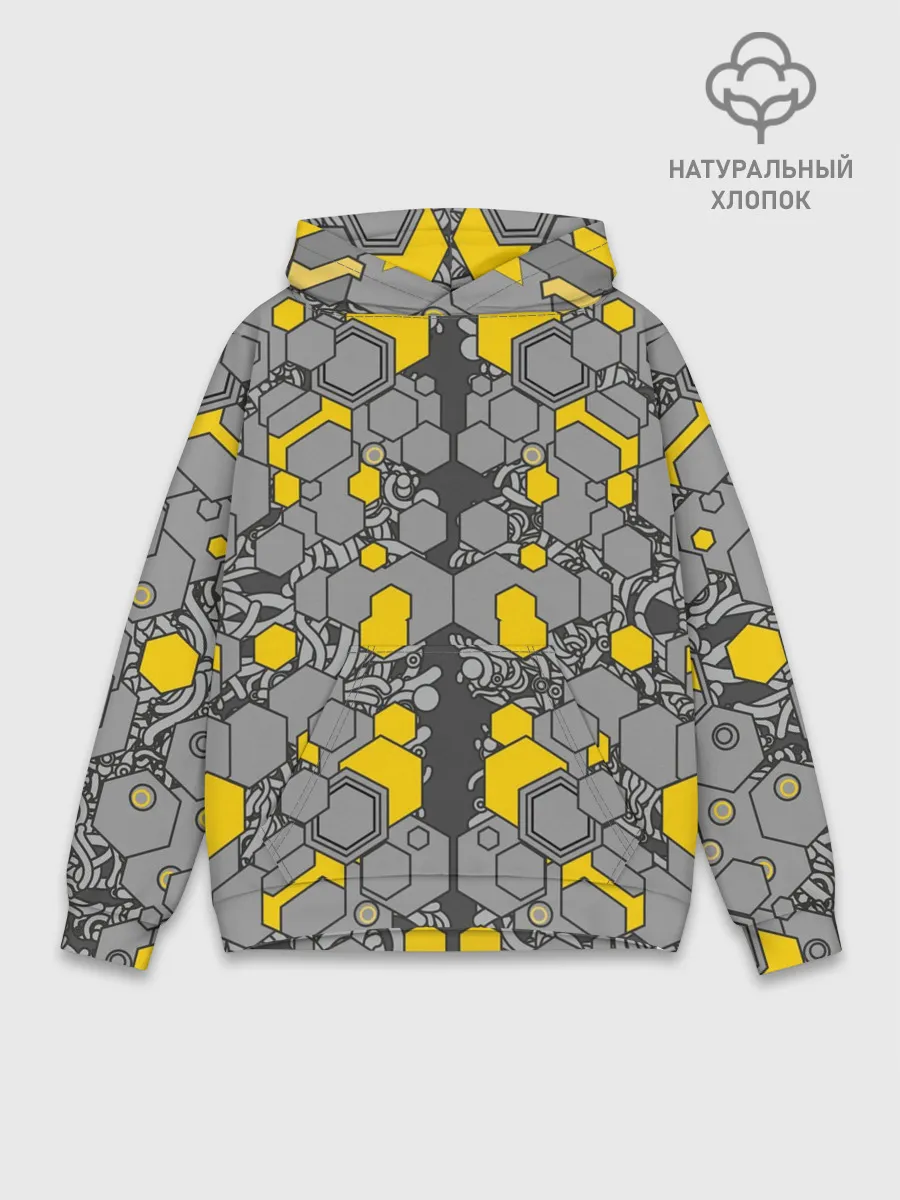 Худи мужской база хлопок / абстракция киберпанк