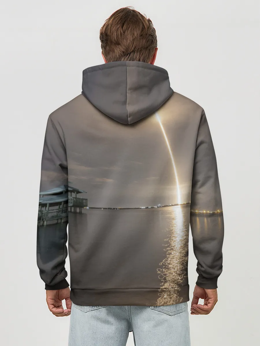 Худи мужской база хлопок / SpaceX Dragon 2