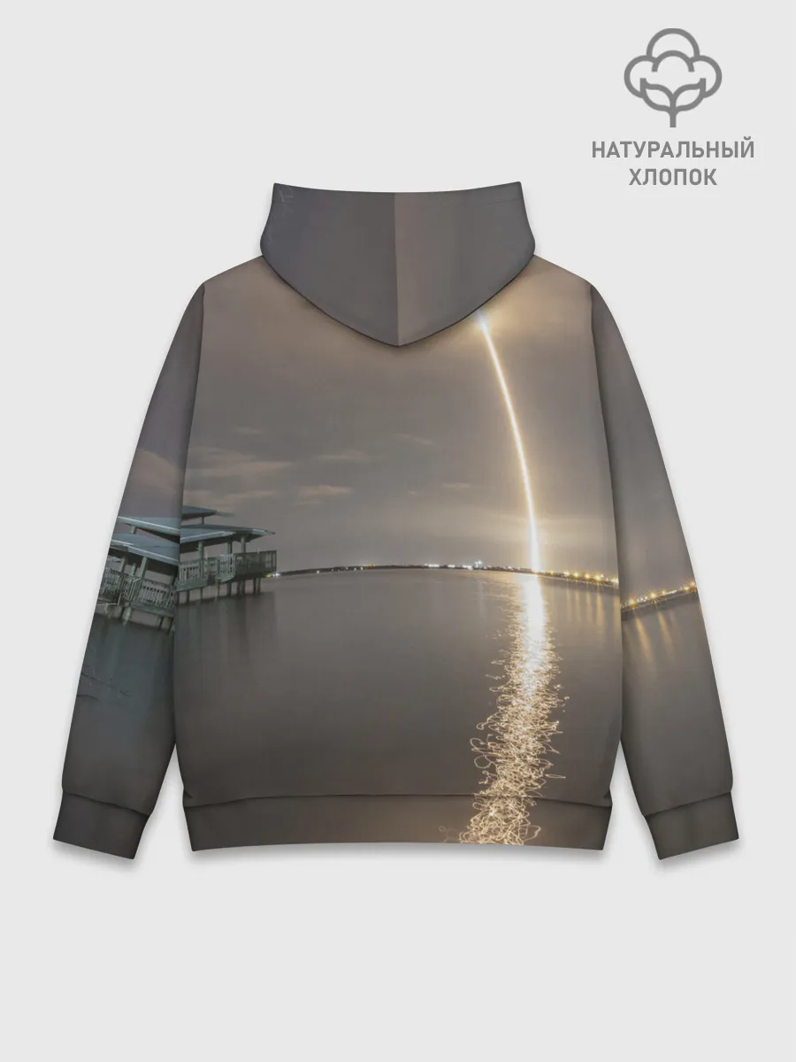 Худи мужской база хлопок / SpaceX Dragon 2