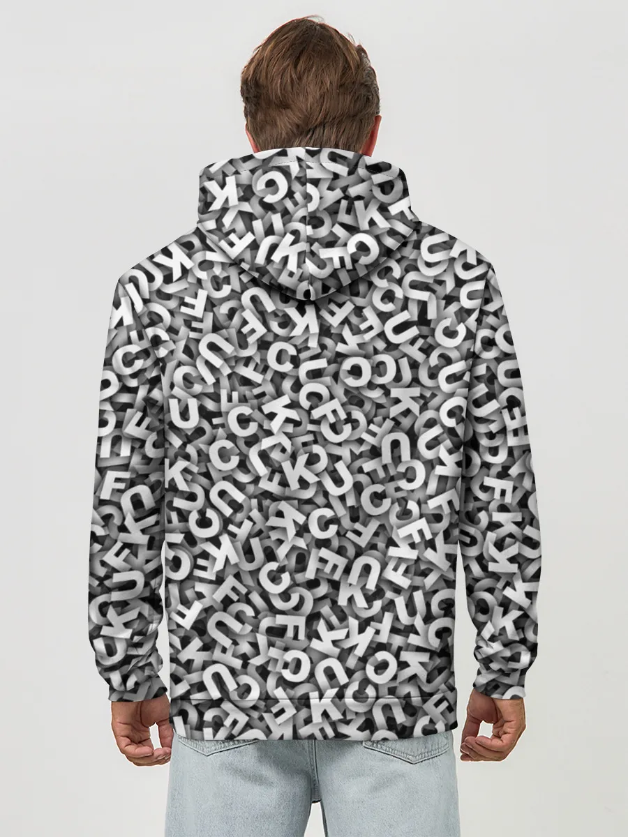 Худи мужской база хлопок / Буквы UKFC