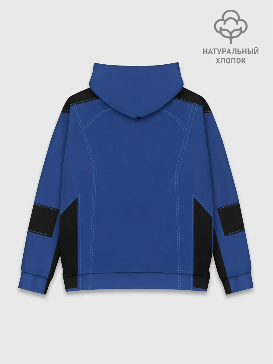 Худи мужской база хлопок / Blue origin. Костюм астронавта