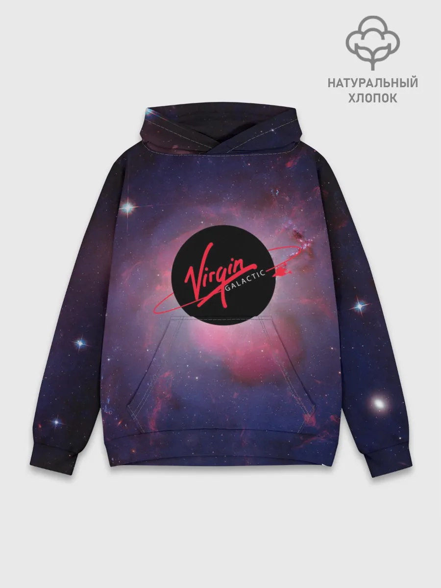 Худи мужской база хлопок / Virgin Galactic космос