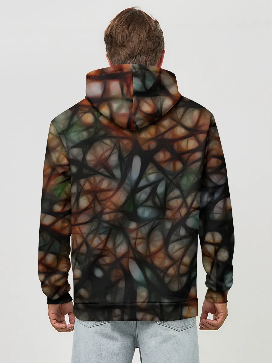 Худи мужской база хлопок / Мраморная паутинка