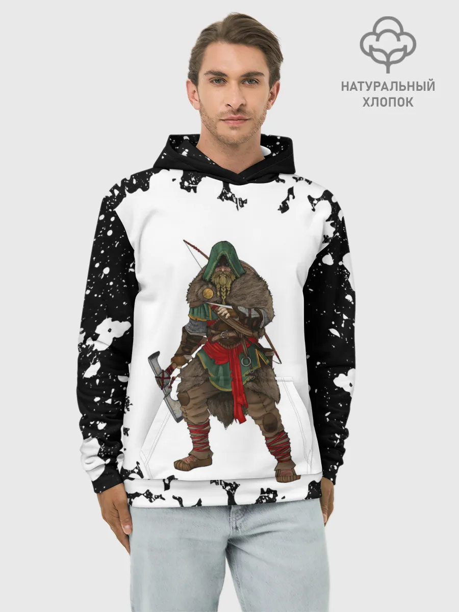 Худи мужской база хлопок / ASSASSINS CREED VALHALLA