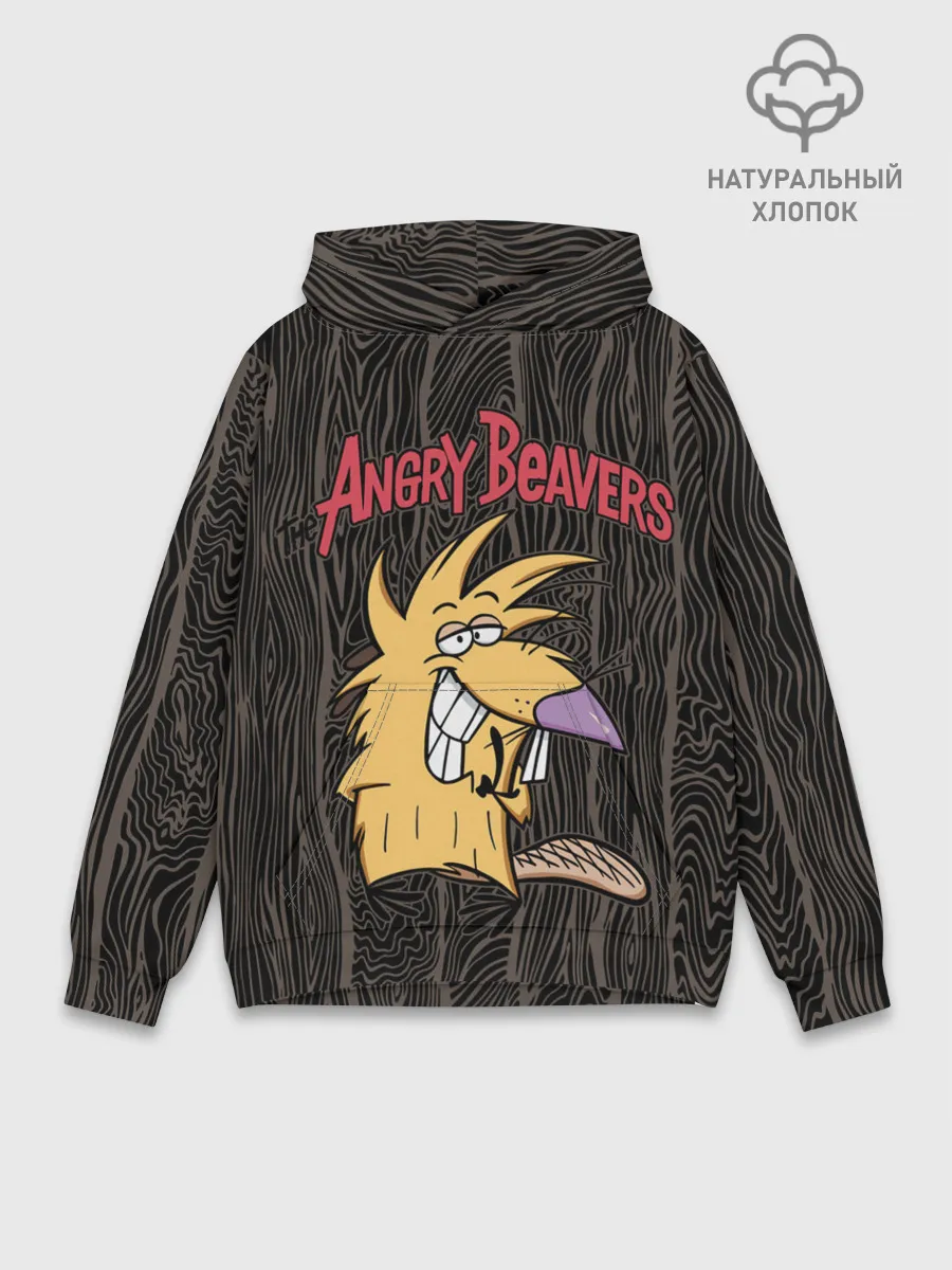 Худи мужской база хлопок / Крутые Бобры