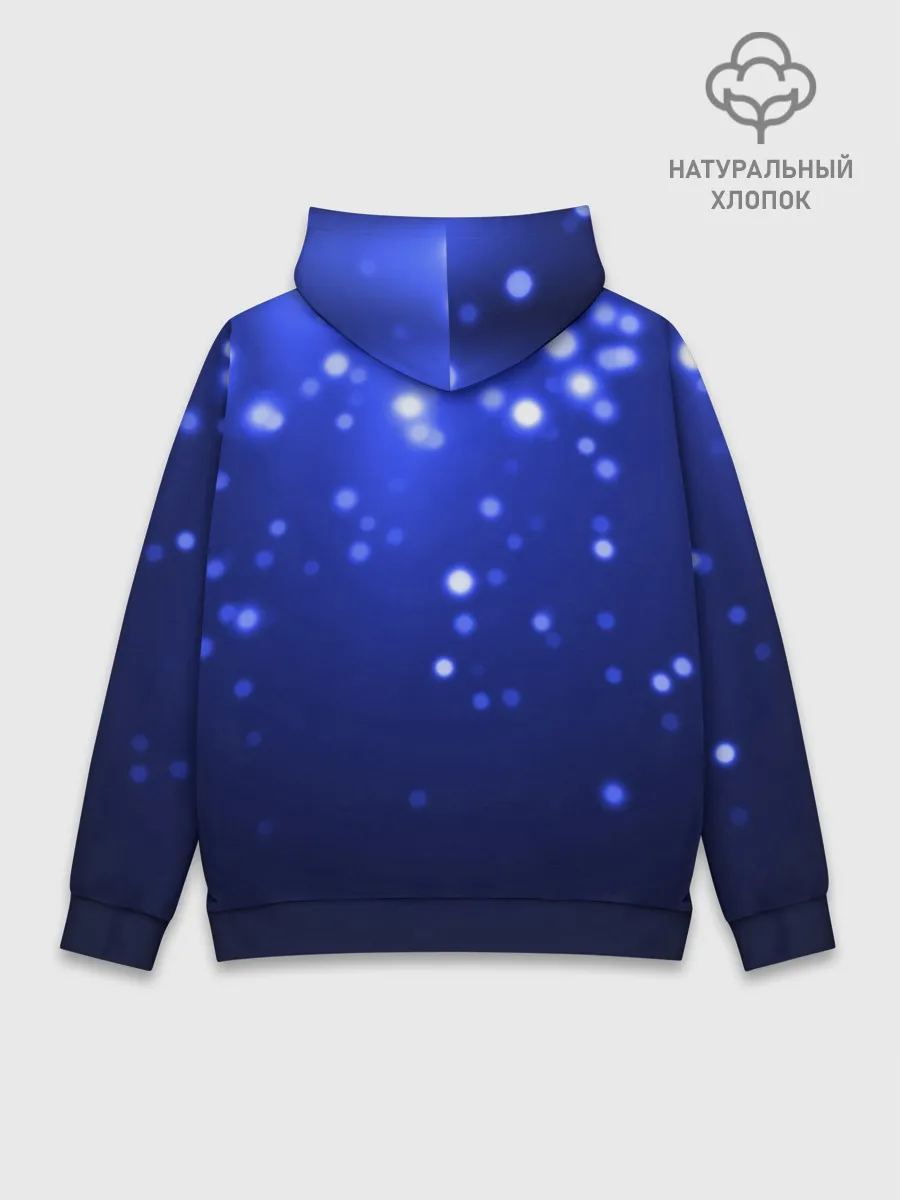 Худи мужской база хлопок / Неоновый тигр