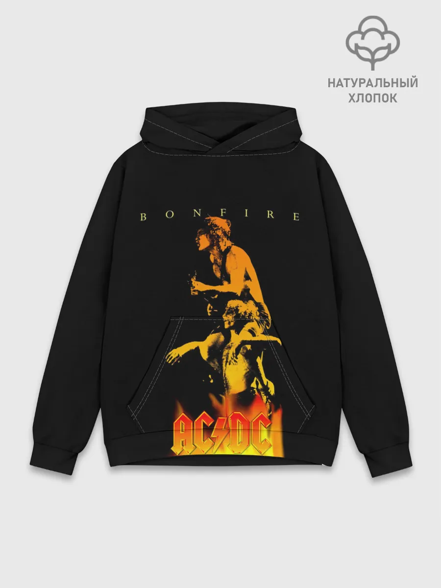 Худи мужской база хлопок / Bonfire AC/DC