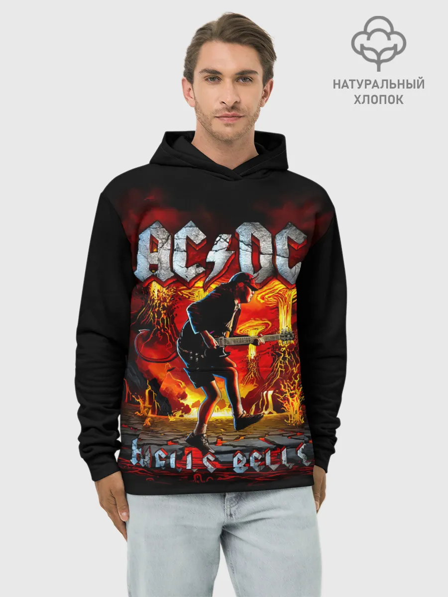 Худи мужской база хлопок / AC/DC HELLS BELLS