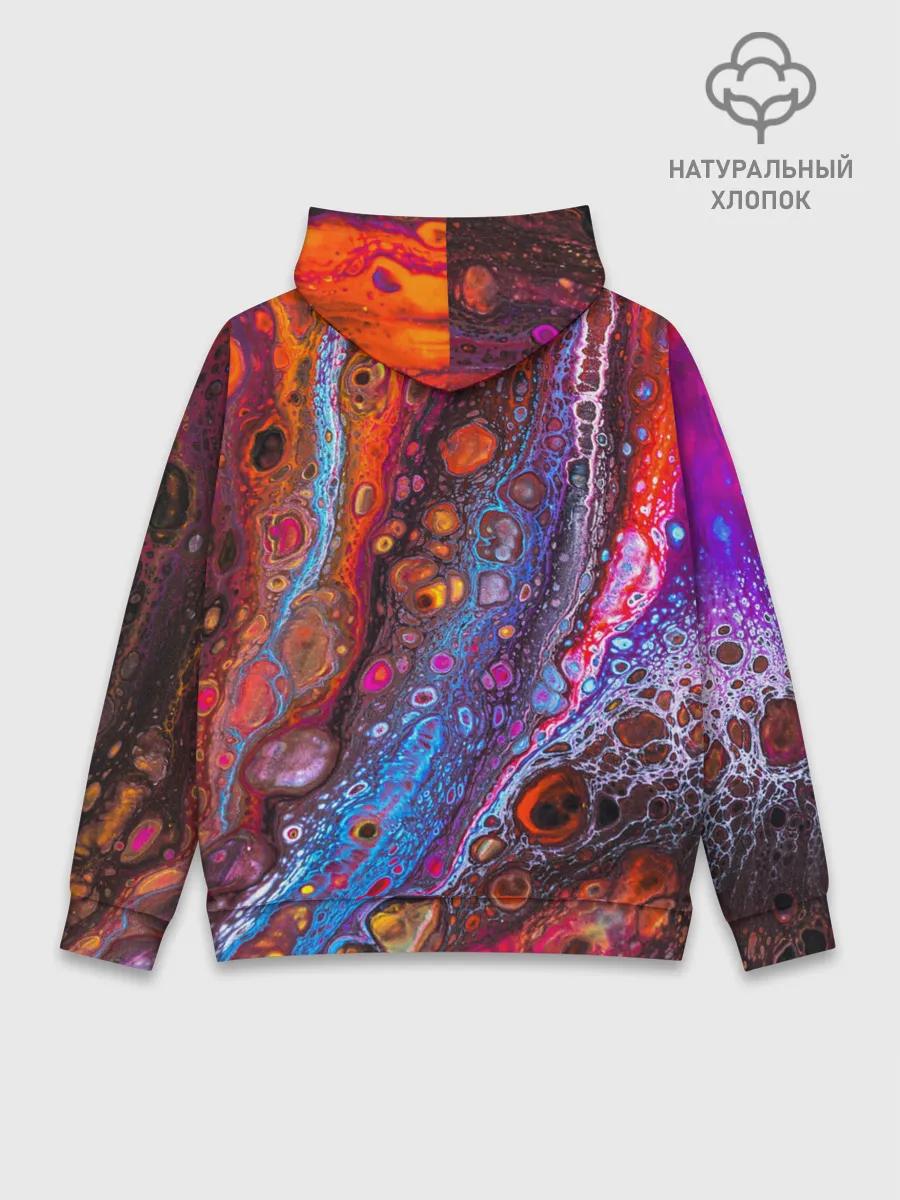 Худи мужской база хлопок / Брызги на камнях