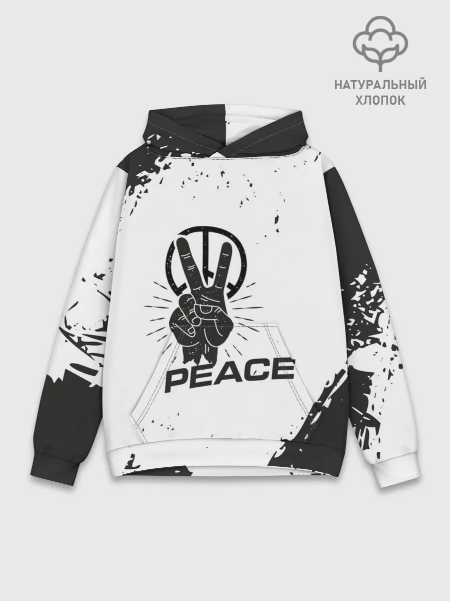 Худи мужской база хлопок / Peace | Мир