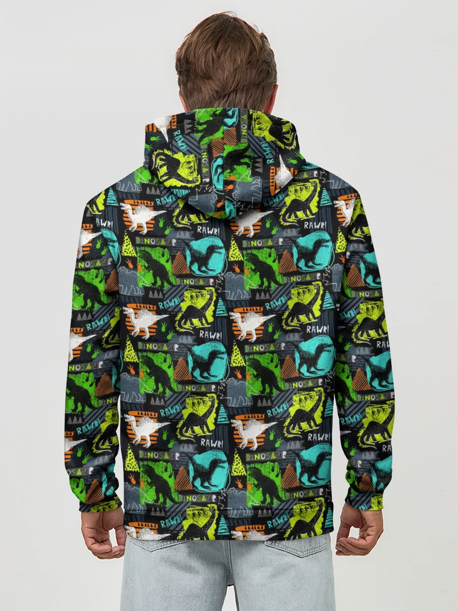 Худи мужской база хлопок / Dinosaurs