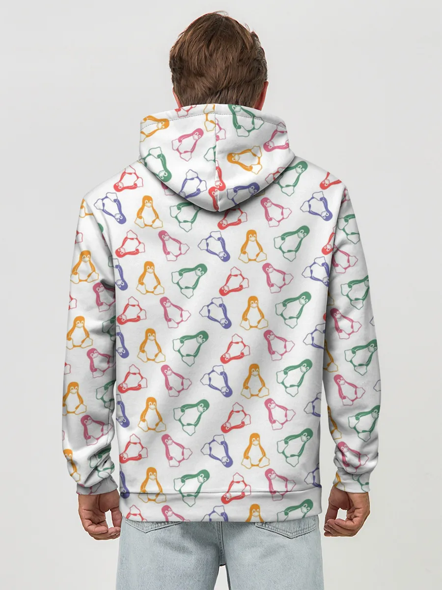 Худи мужской база хлопок / Linux Ядро Пингвин