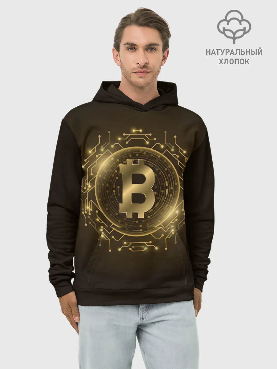 Худи мужской база хлопок / БИТКОИН | КРИПТОВАЛЮТА