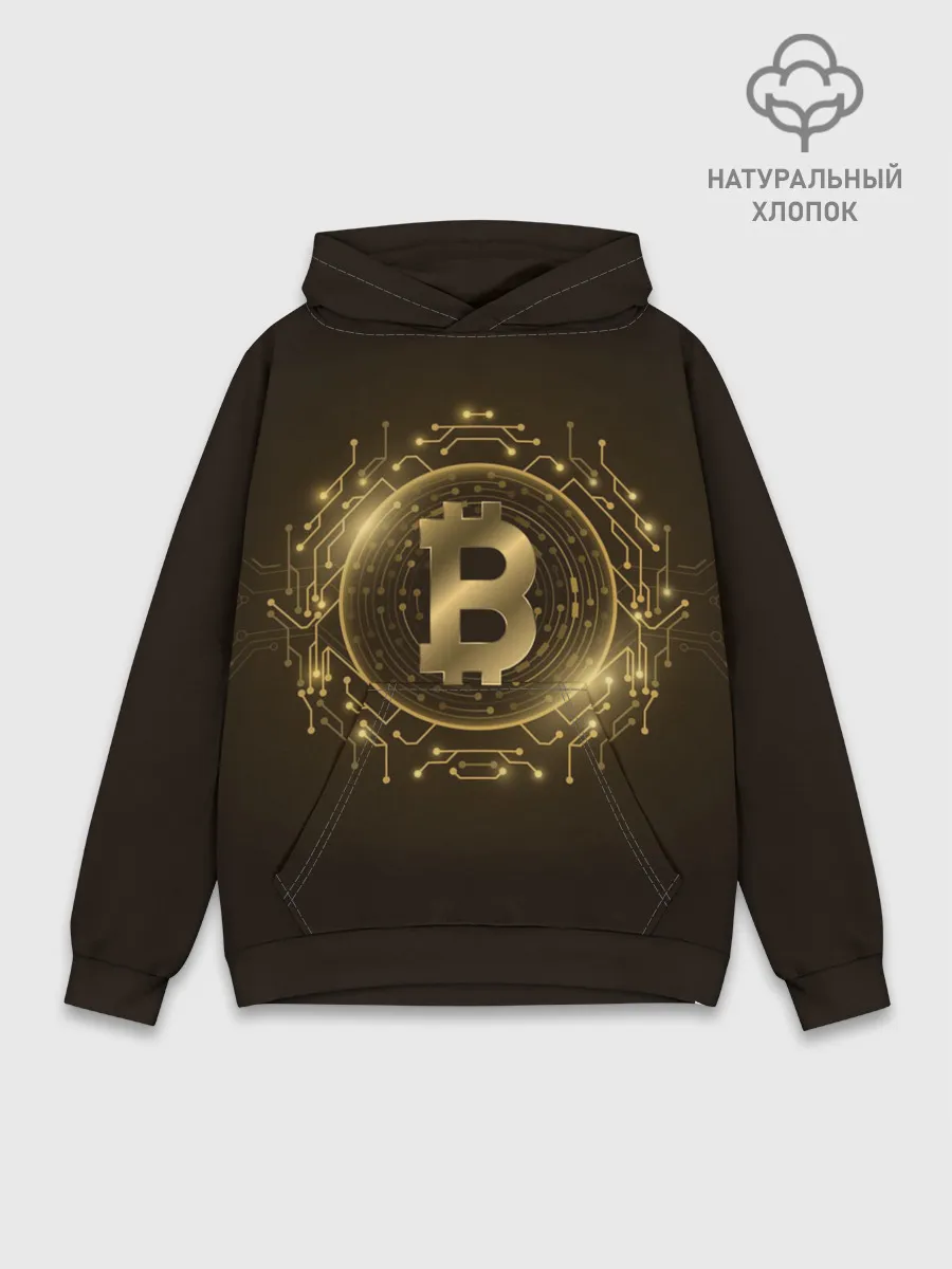 Худи мужской база хлопок / БИТКОИН | КРИПТОВАЛЮТА