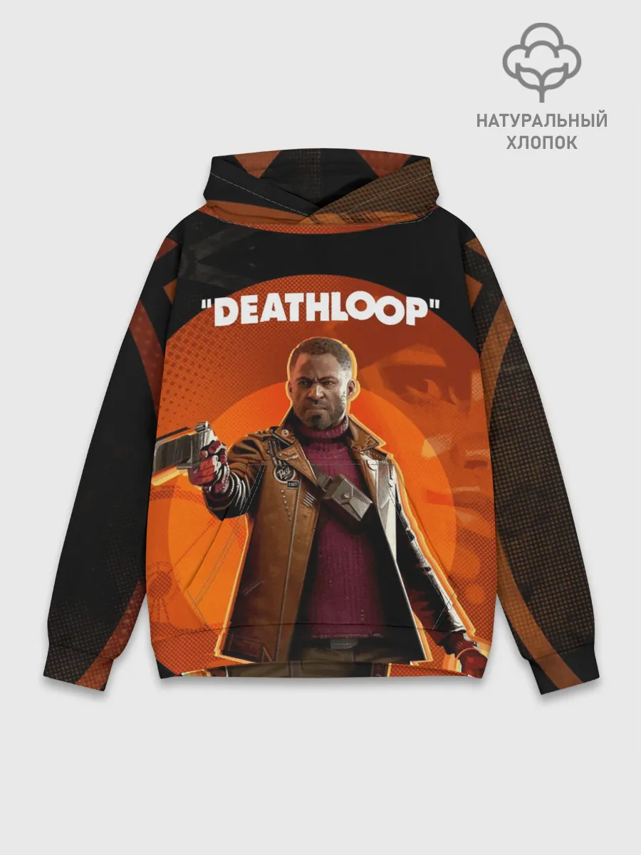 Худи мужской база хлопок / Кольт на фоне Джулианны