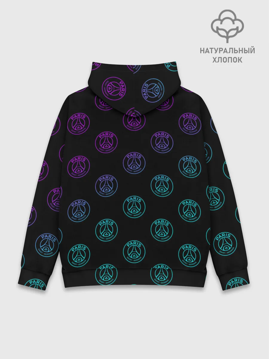 Худи мужской база хлопок / PSG NEON | ПСЖ НЕОН