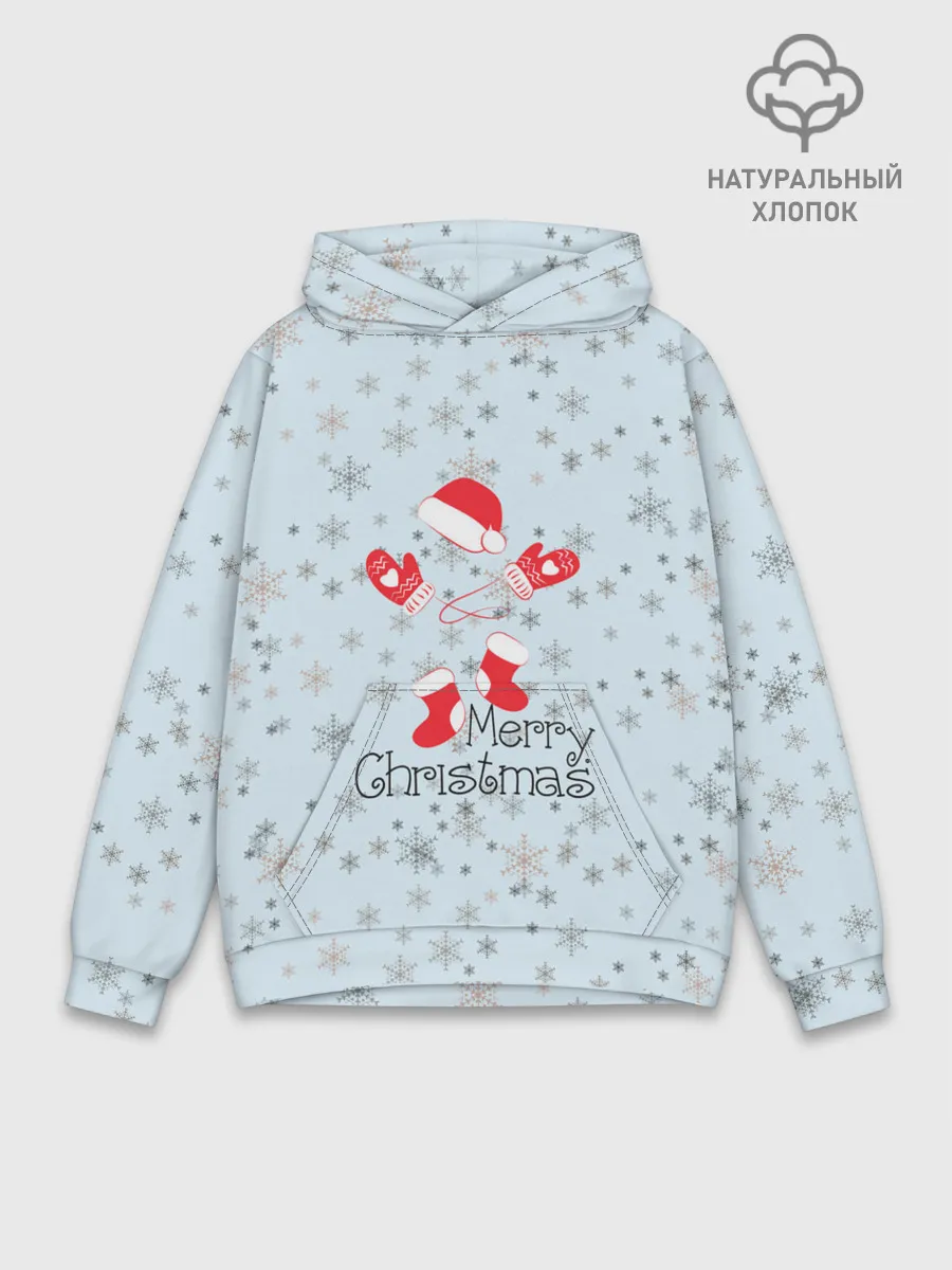 Худи мужской база хлопок / Рождественская метель