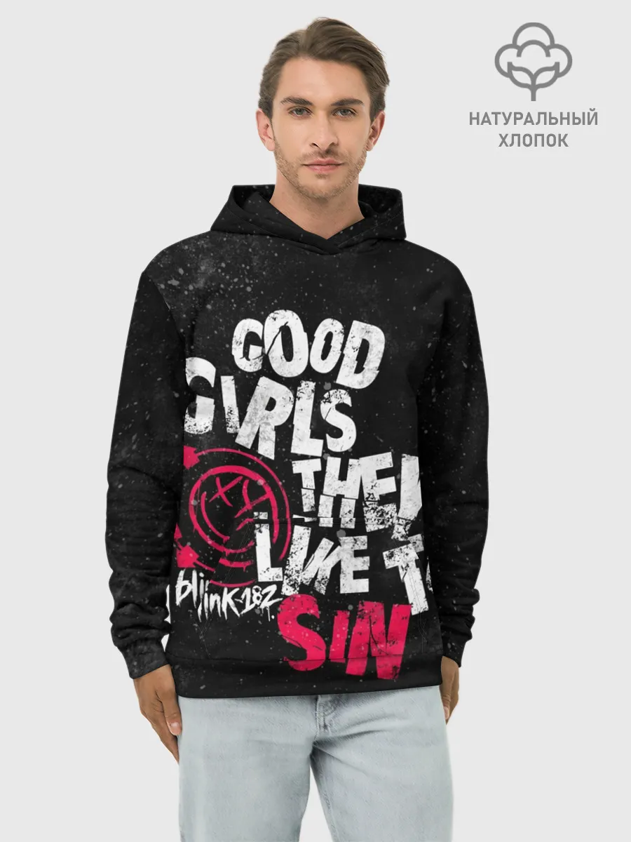 Худи мужской база хлопок / Blink 182, Good Girl