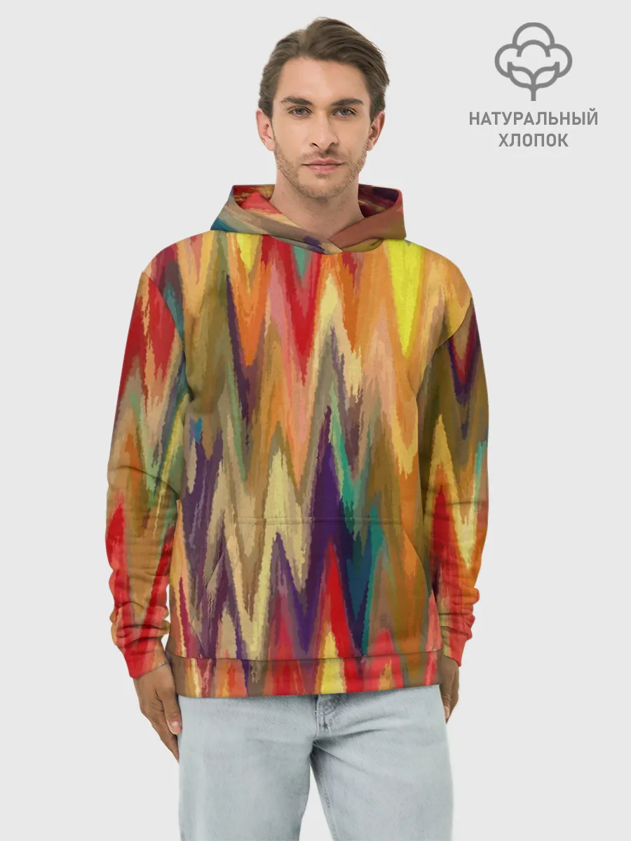 Худи мужской база хлопок / Секрет иката