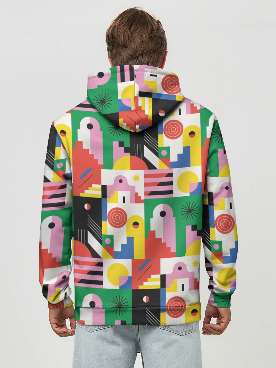 Худи мужской база хлопок / Геометрия города