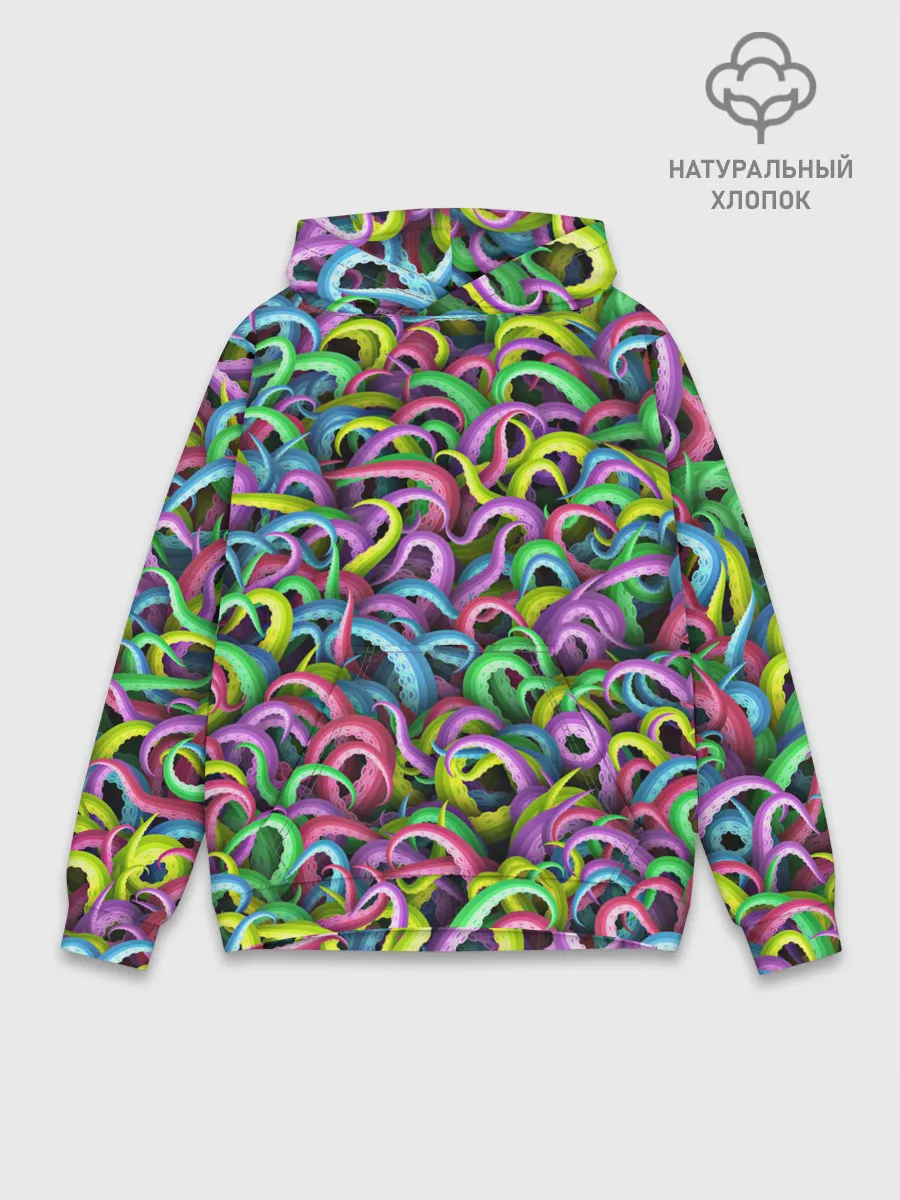 Худи мужской база хлопок / Психоделические щупальца