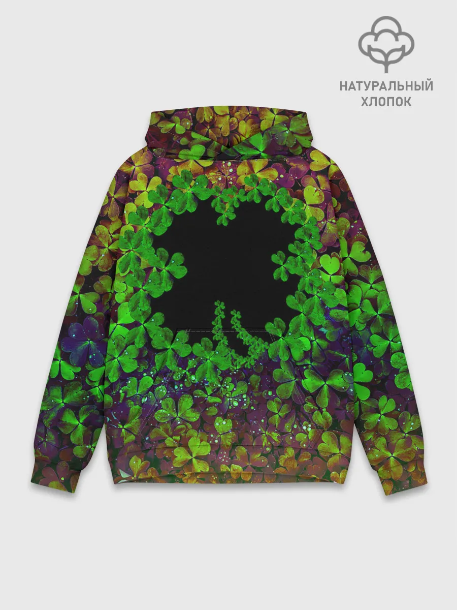 Худи мужской база хлопок / Четырехлистный Клевер