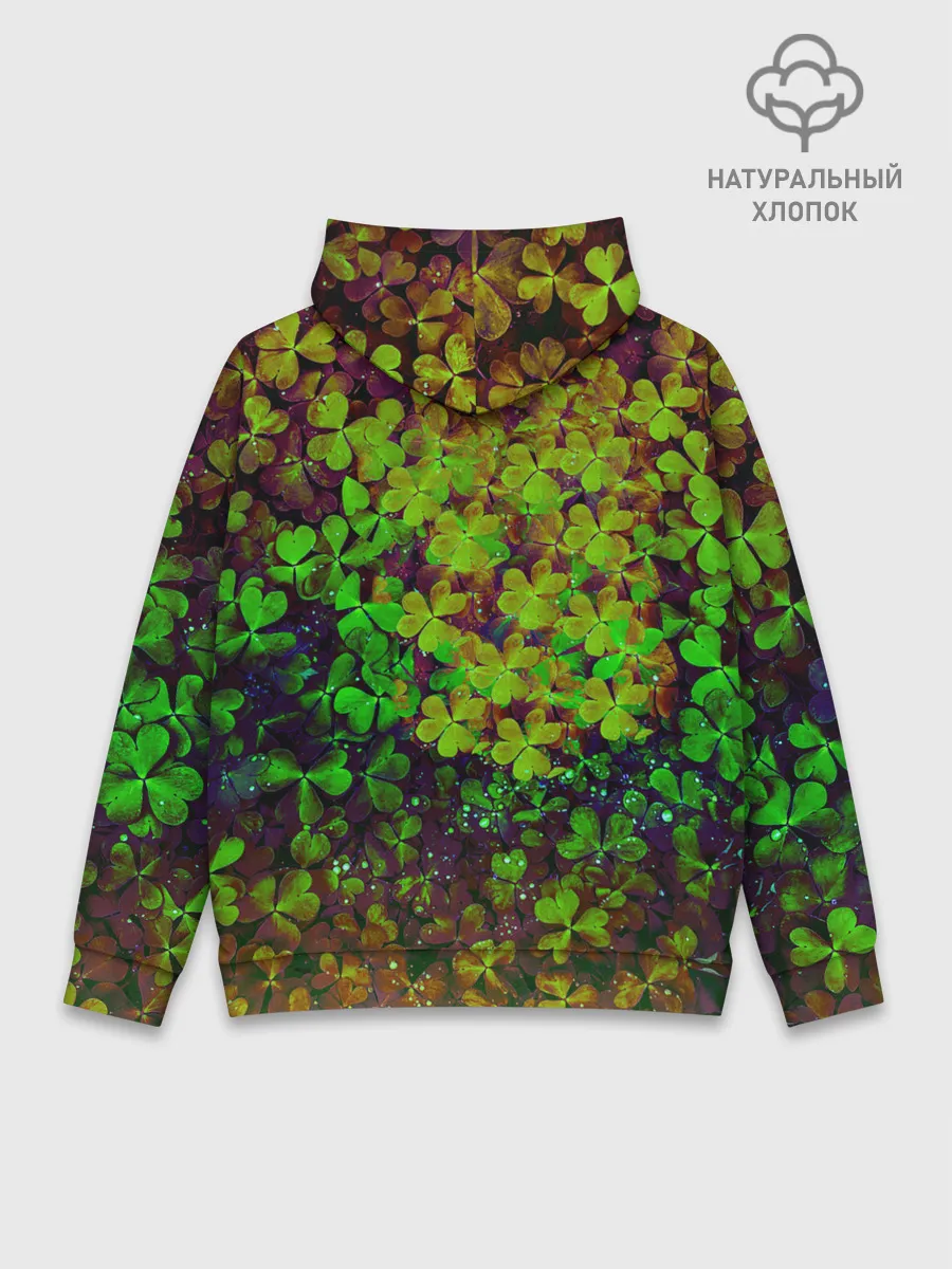 Худи мужской база хлопок / Четырехлистный Клевер