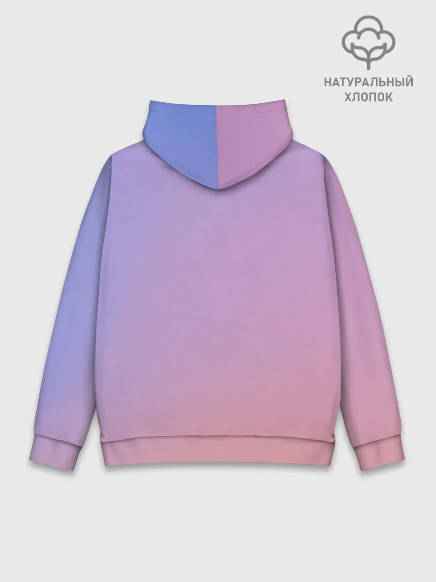 Худи мужской база хлопок / Timothee Chalamet розовый градиент