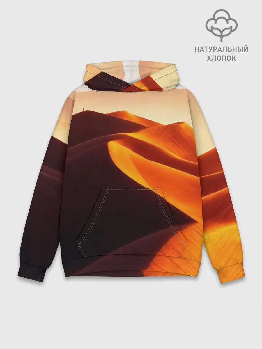 Худи мужской база хлопок / Пустыня дюна барханы