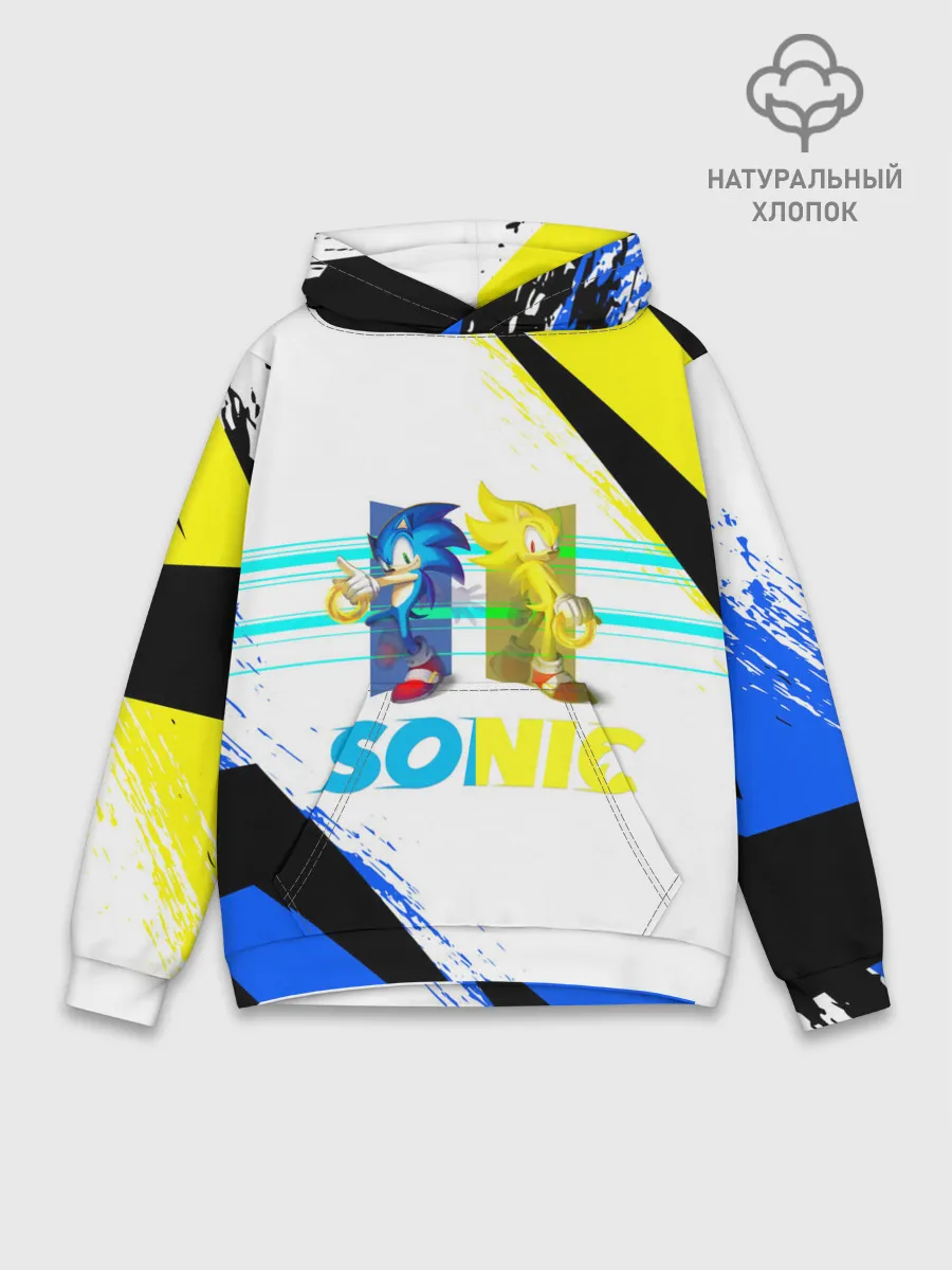 Худи мужской база хлопок / СУПЕР СОНИК