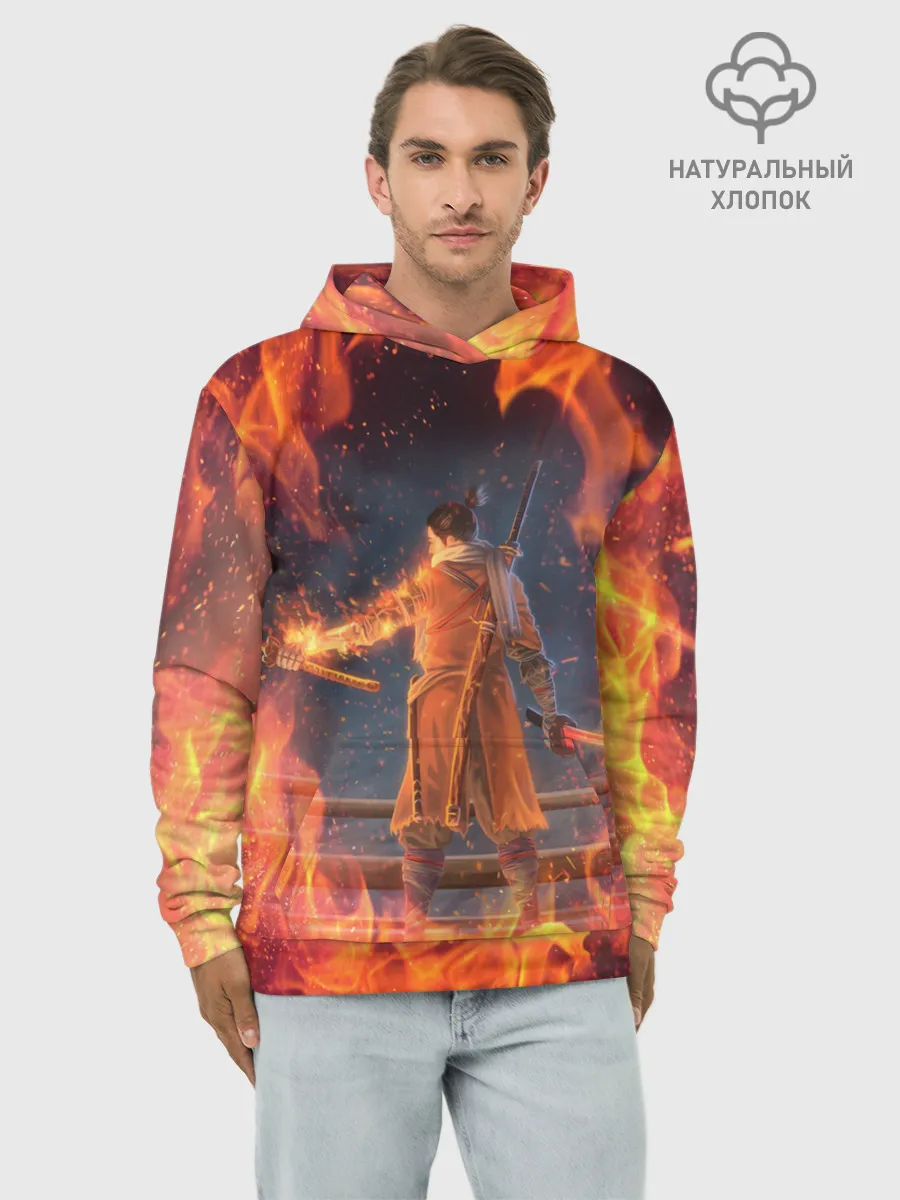 Худи мужской база хлопок / Warrior | Sekiro shadows die twice